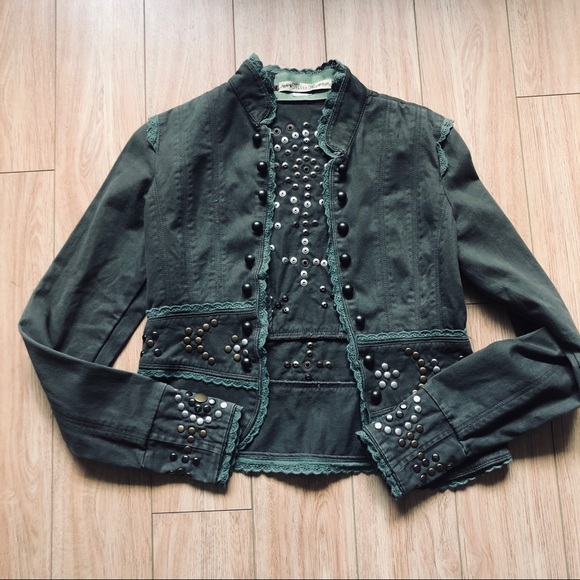 Miss Me (Buckle) Military-style Studded Jacket - Picture 4 of 7